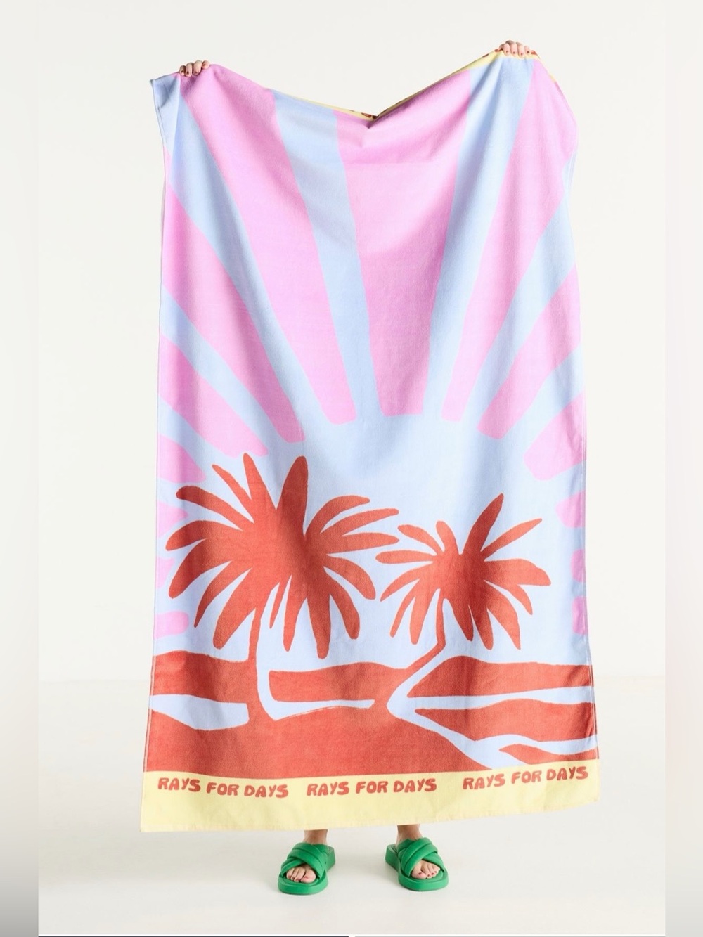 Anthropologie Summer Surf Cotton Printed Beach Towel NWT